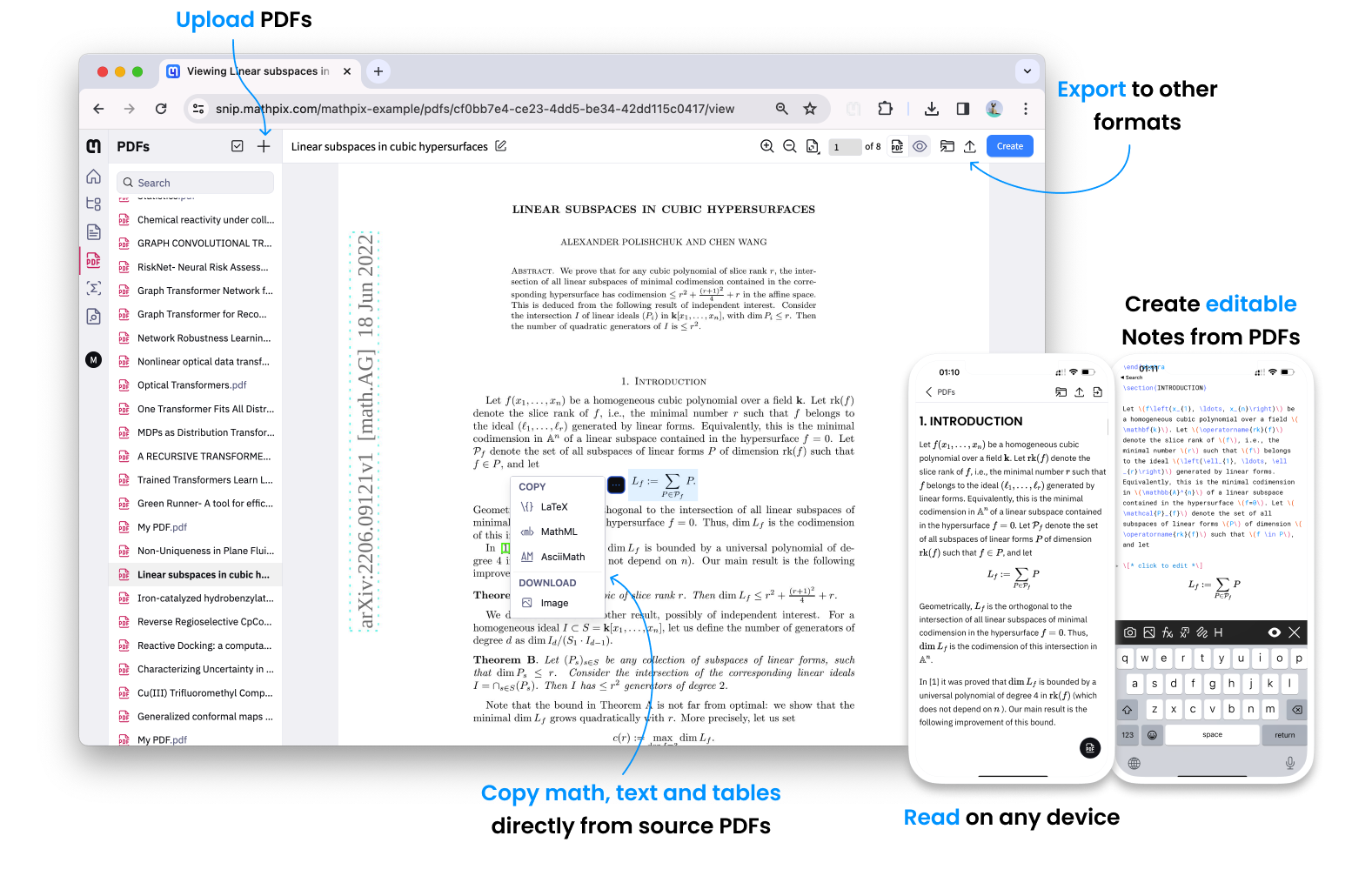 PDF conversion feature details