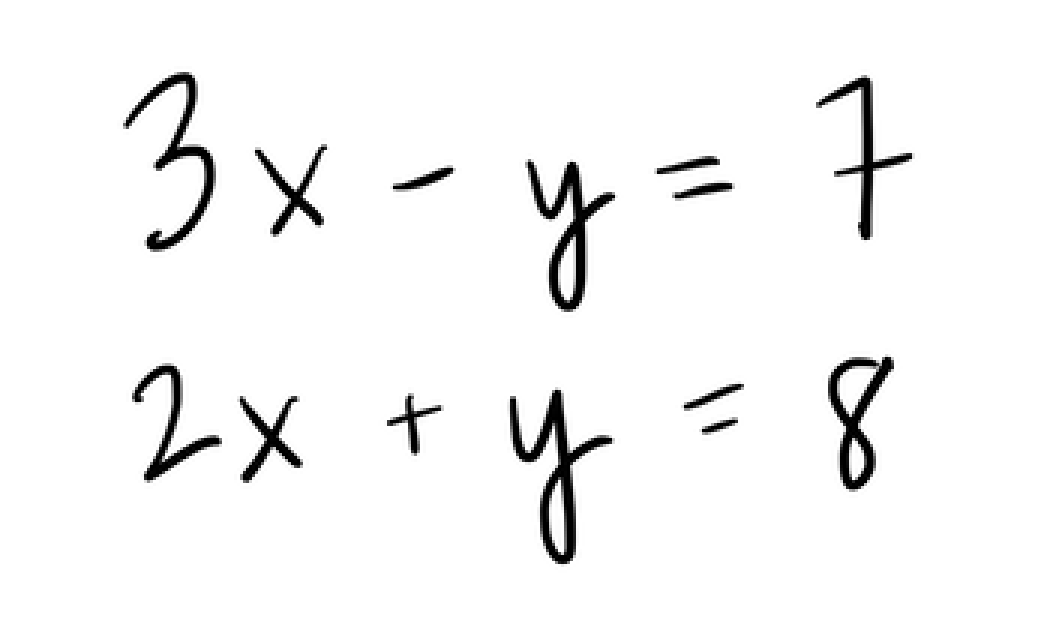 An example of simple handwritten math